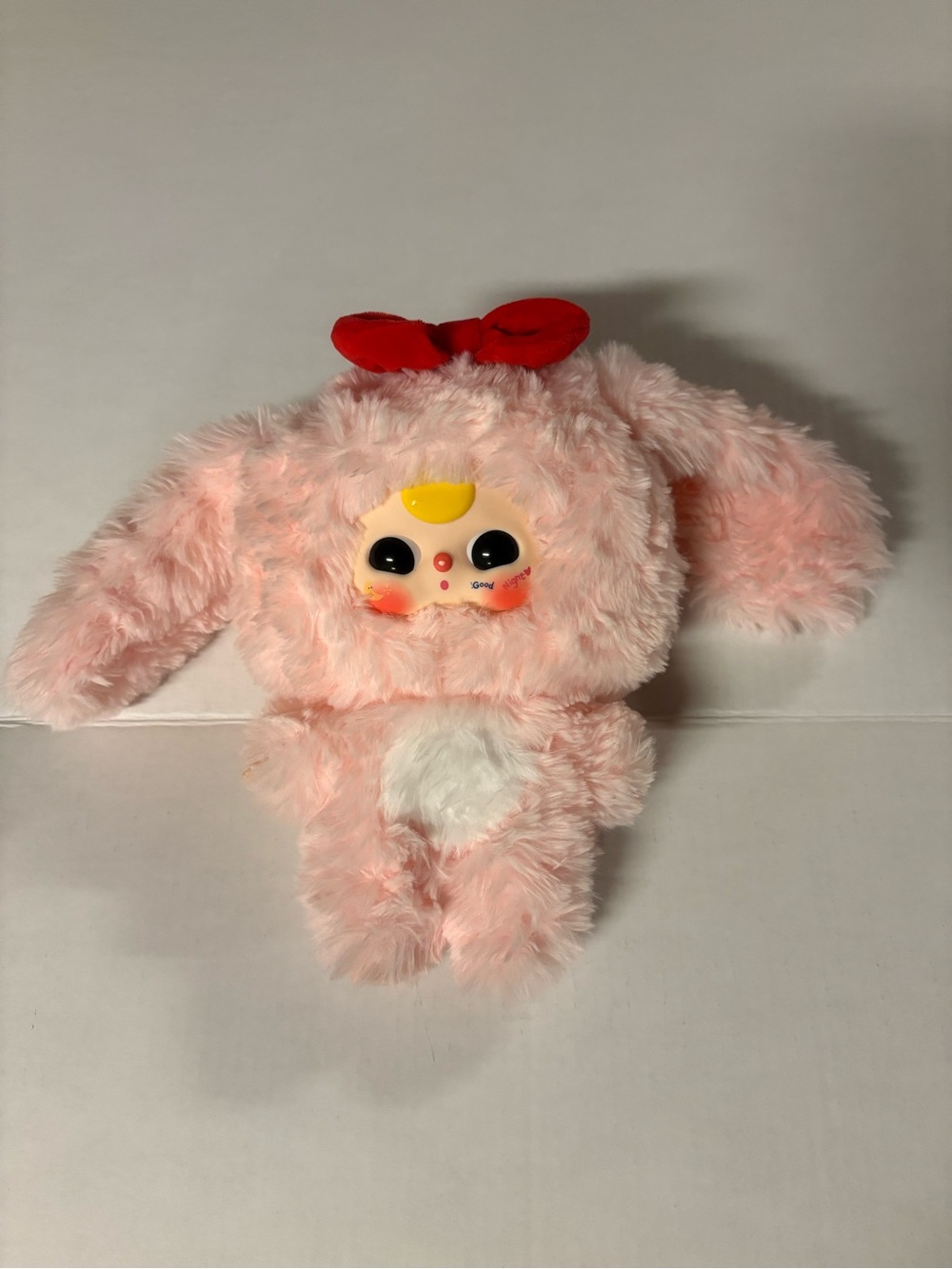 Cute Pink Plush Bunny Baby Three Moveable Eyes